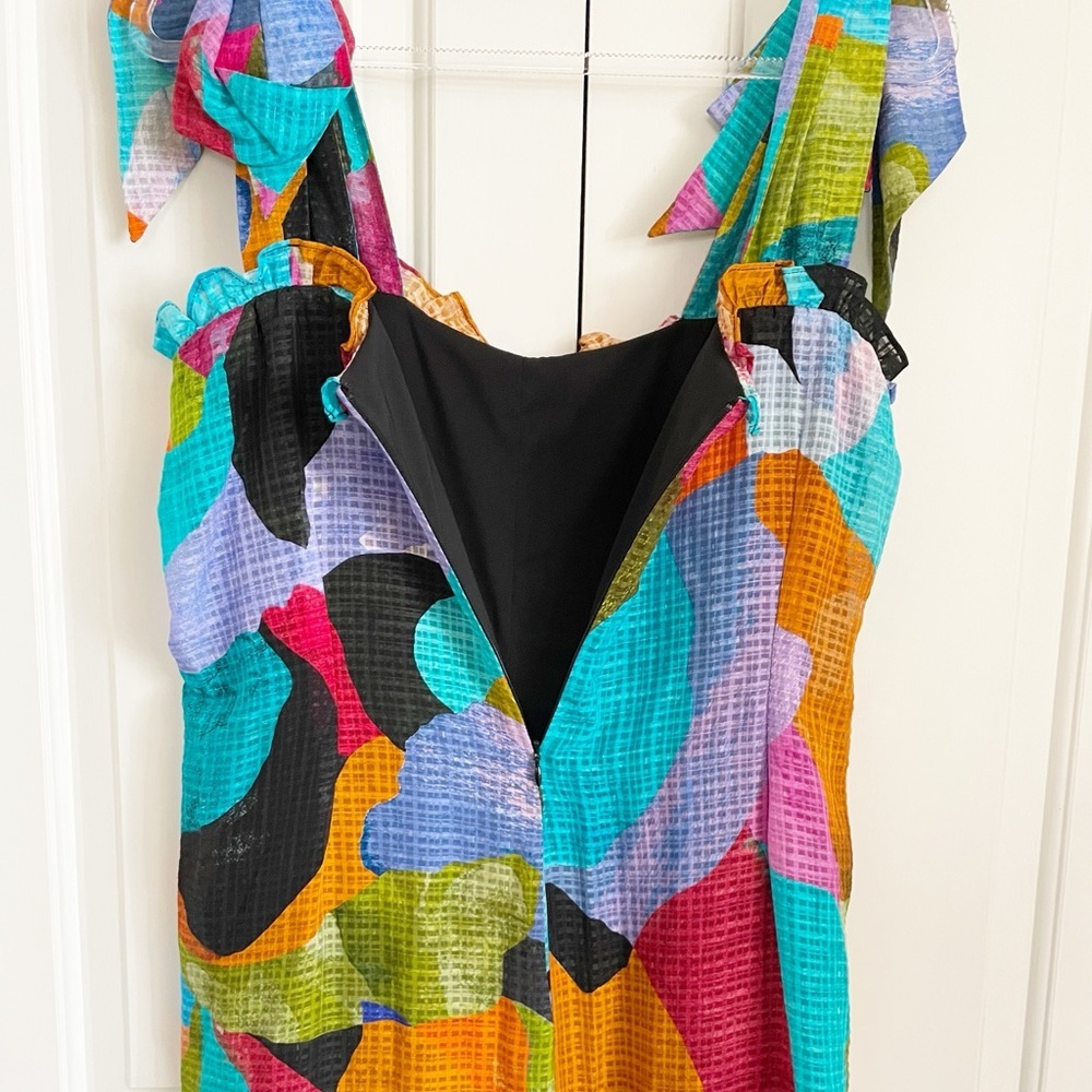 Marie Oliver Maya Printed Seersucker Midi Dress in Jewel - Picture 12 of 13